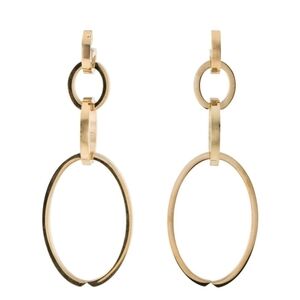 Vita Fede Cassio Earrings Gold Tone Modular Linked Hoops MSRP $388 NWT
